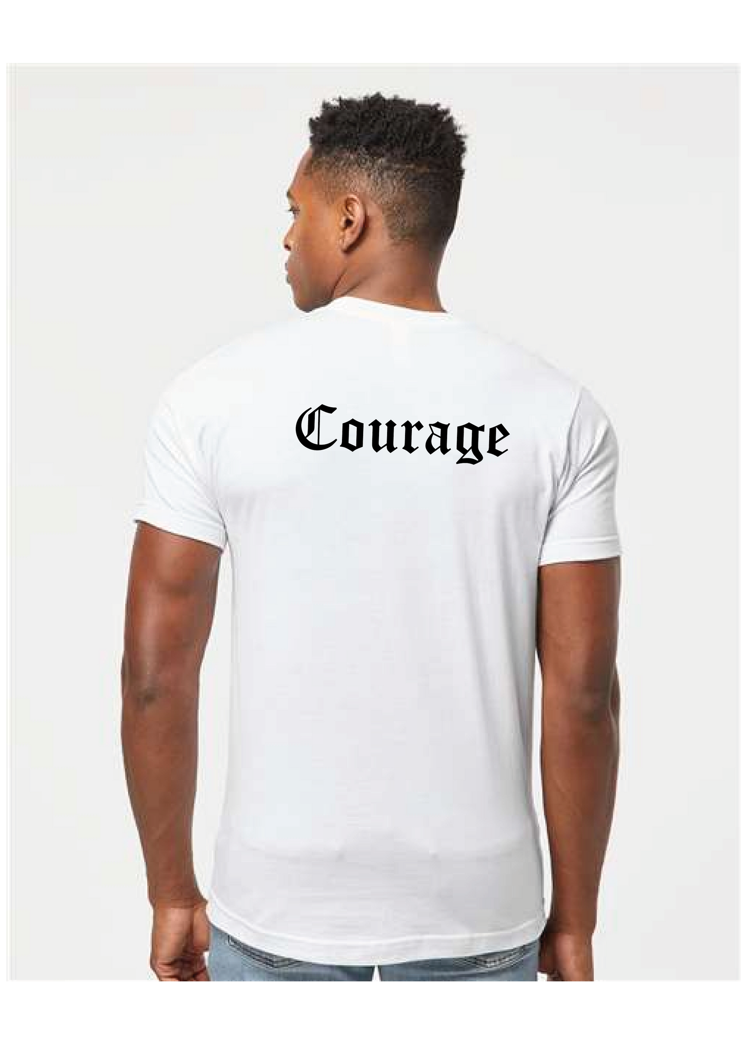 Values Courage Short Sleeve White T-shirt
