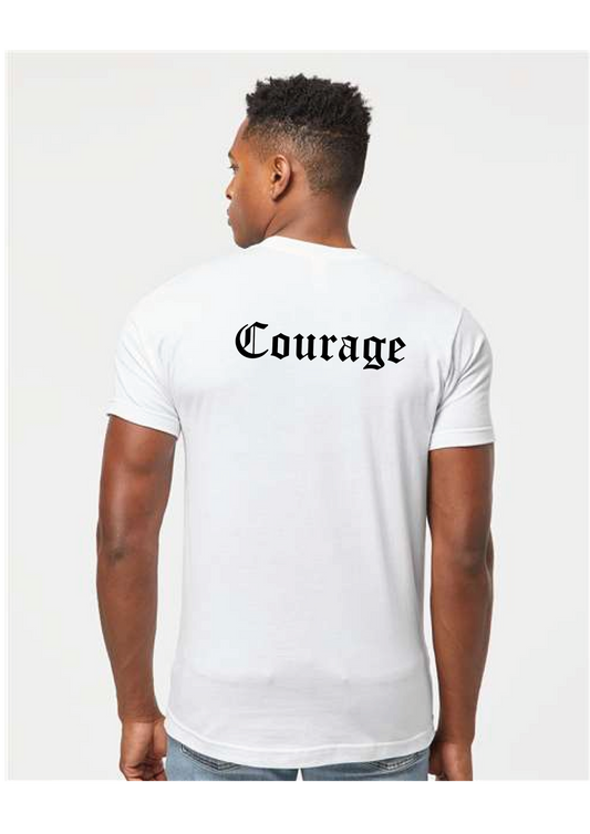 Values Courage Short Sleeve White T-shirt