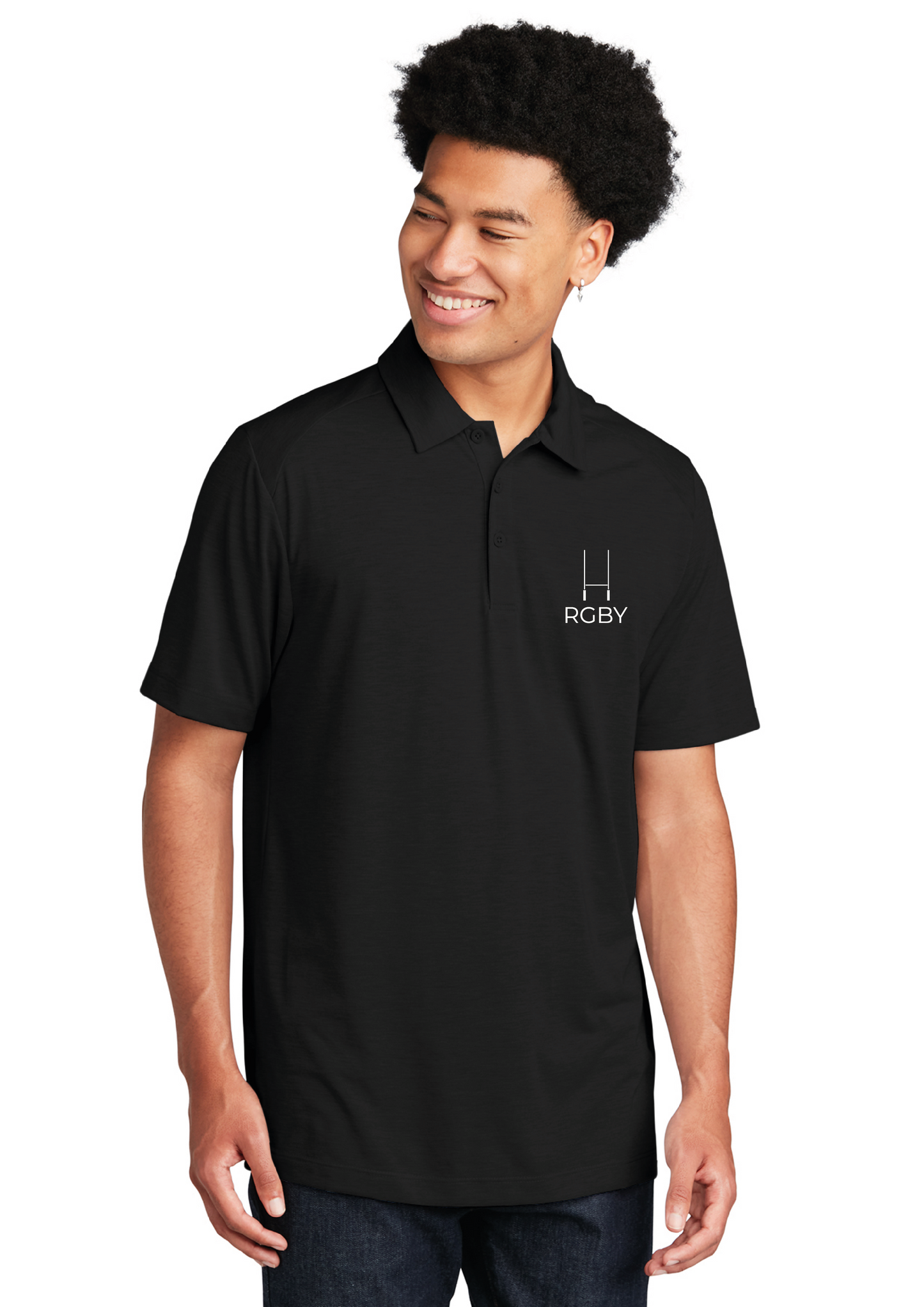 RGBY Brand Black Polo